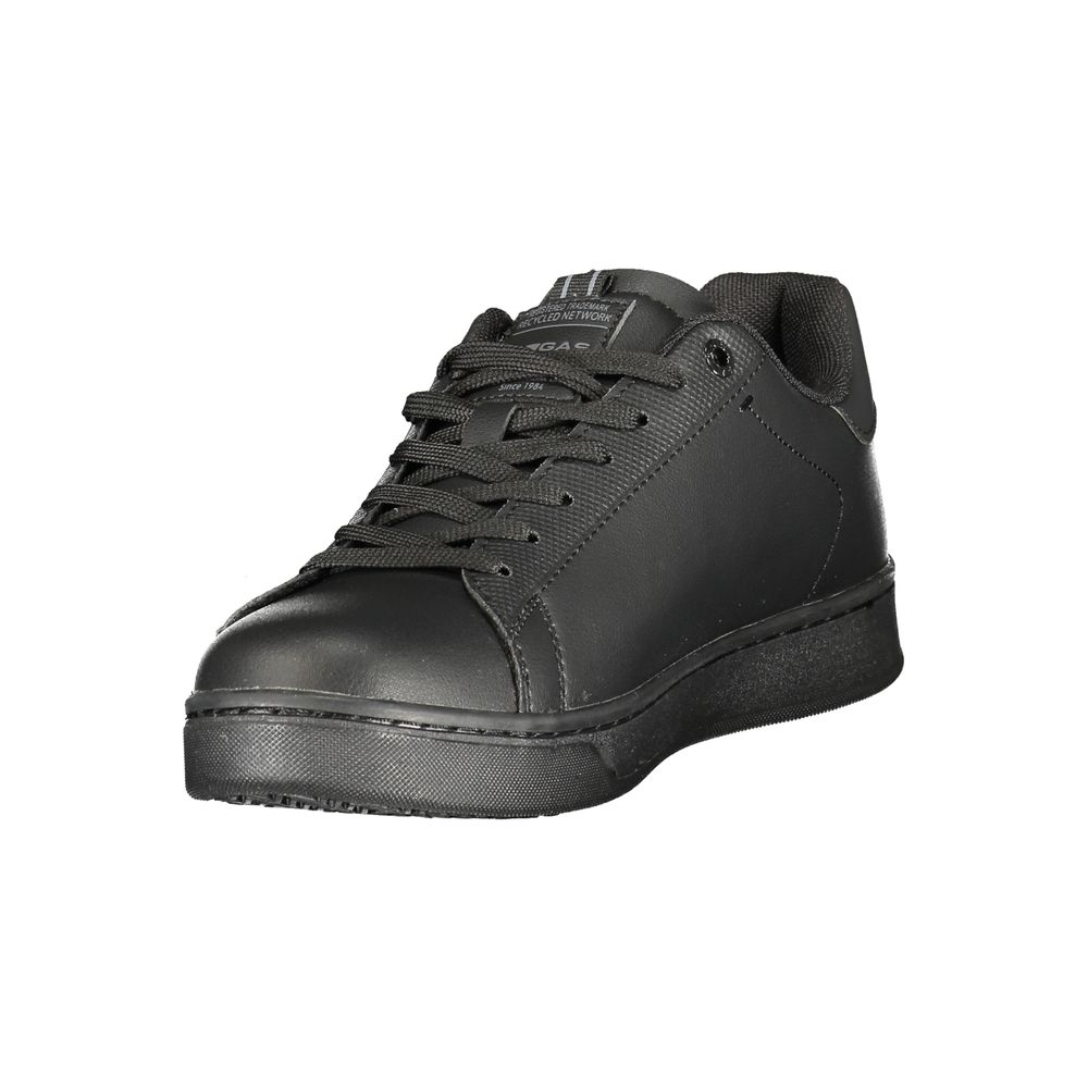 Gas Black Polyester Athletic Sneakers