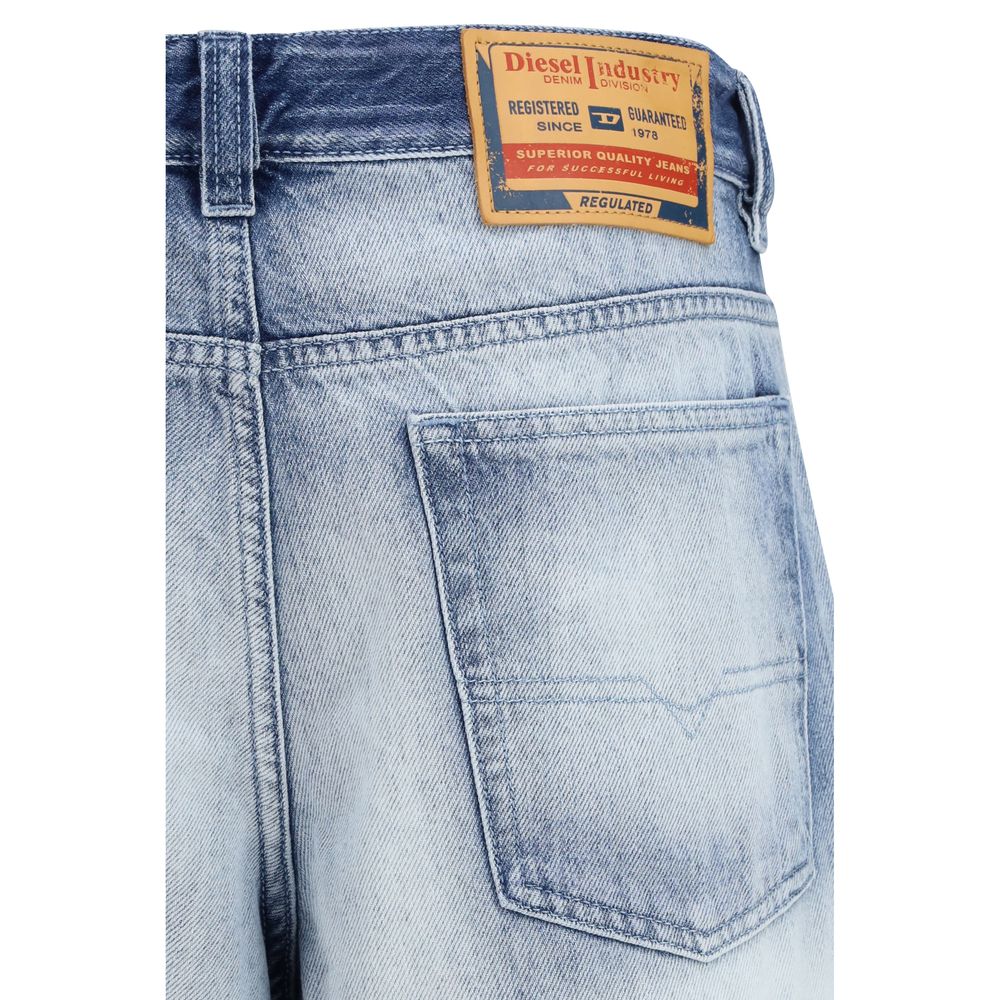 Diesel Blue Cotton Bootcut Jeans