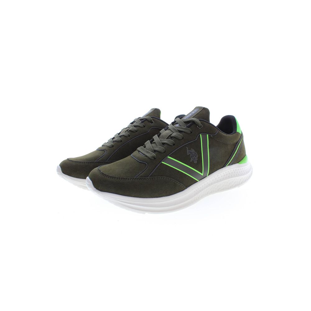 U.S. POLO ASSN. Green Polyester Men's Sneaker