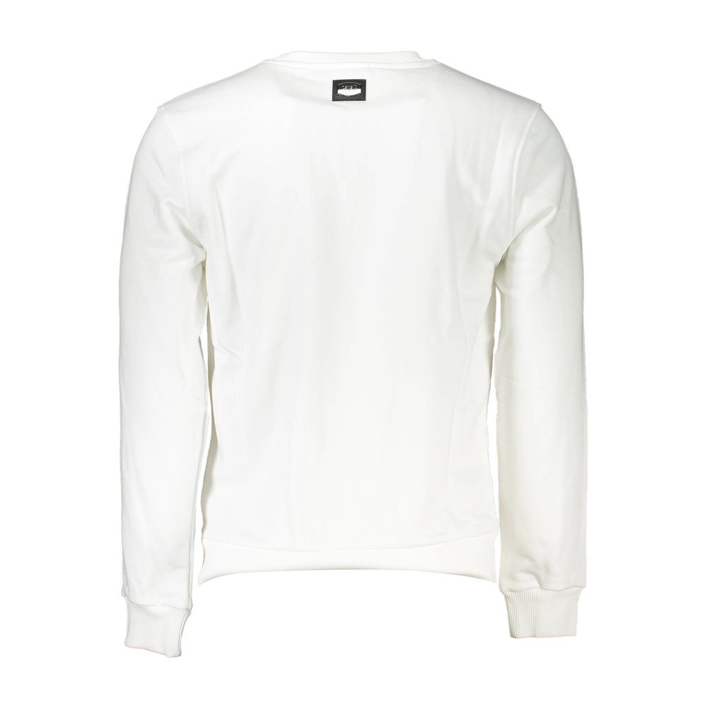 Cavalli Class White Cotton Sweater