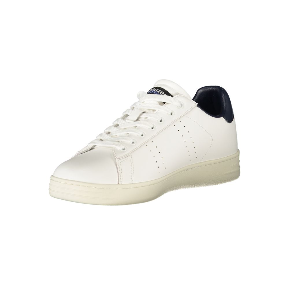 Blauer White Polyurethane Men's Sneakers