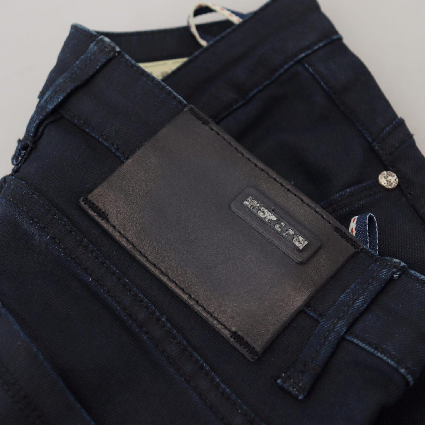 Acht Blue Cotton Low Waist Slim Fit Women Casual Denim Jeans