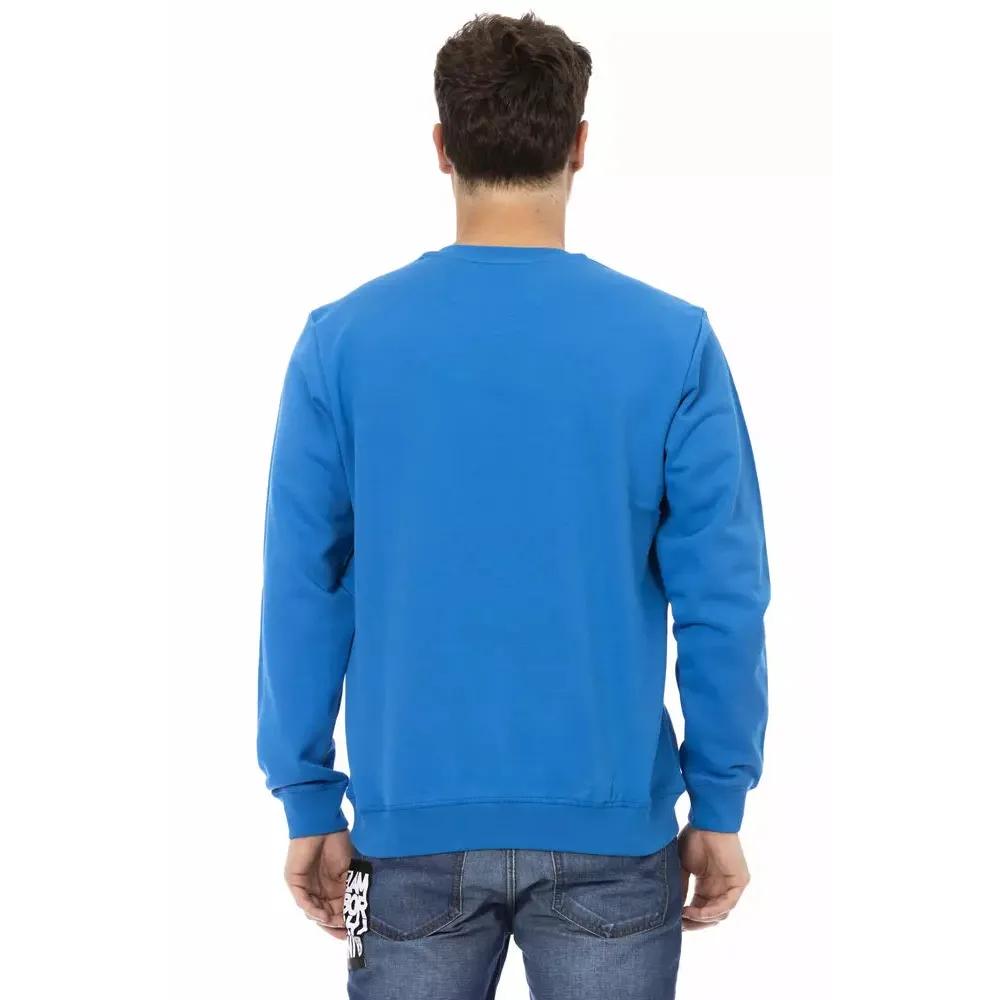 Automobili Lamborghini Blue Cotton Men Sweater