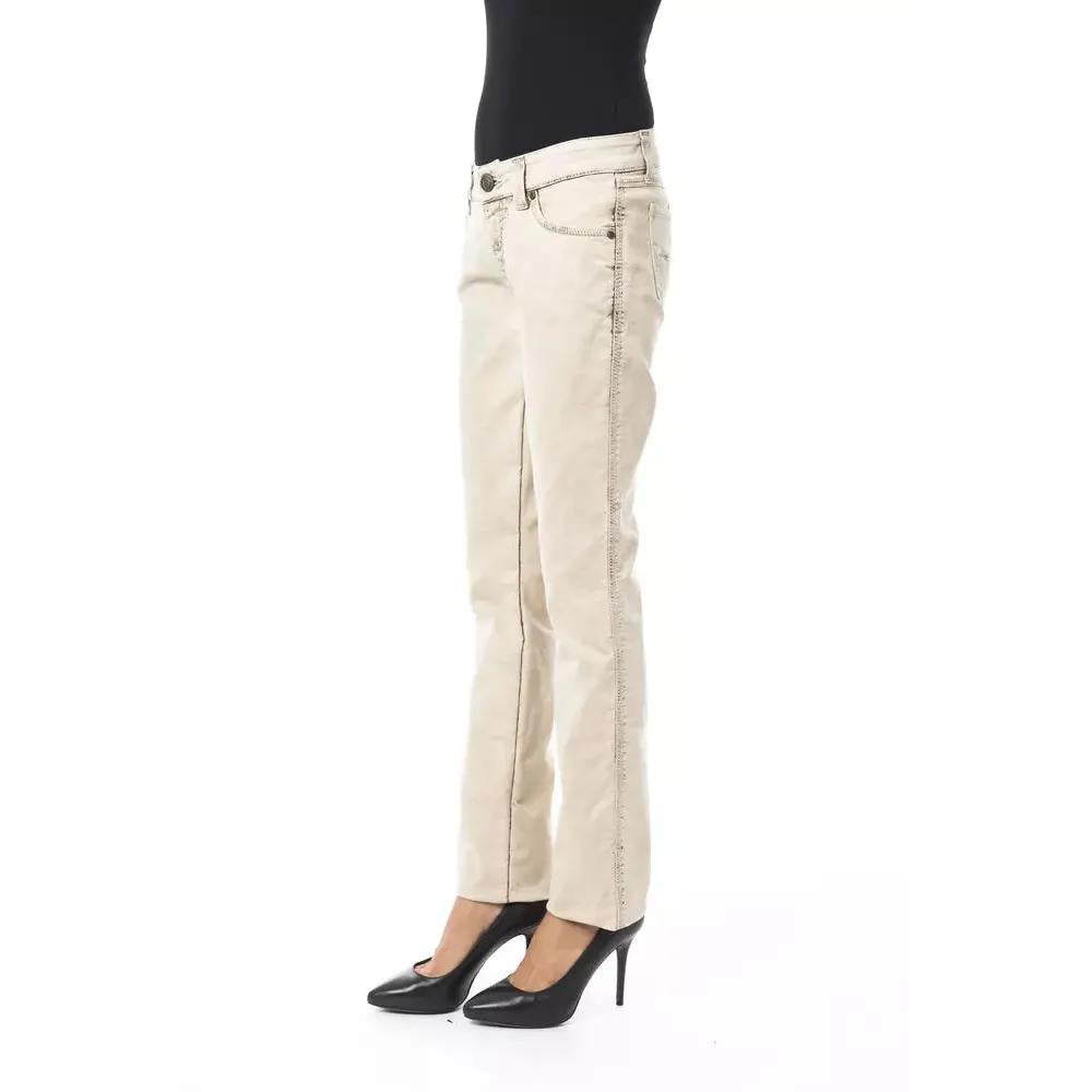 BYBLOS Beige Cotton Women Jeans