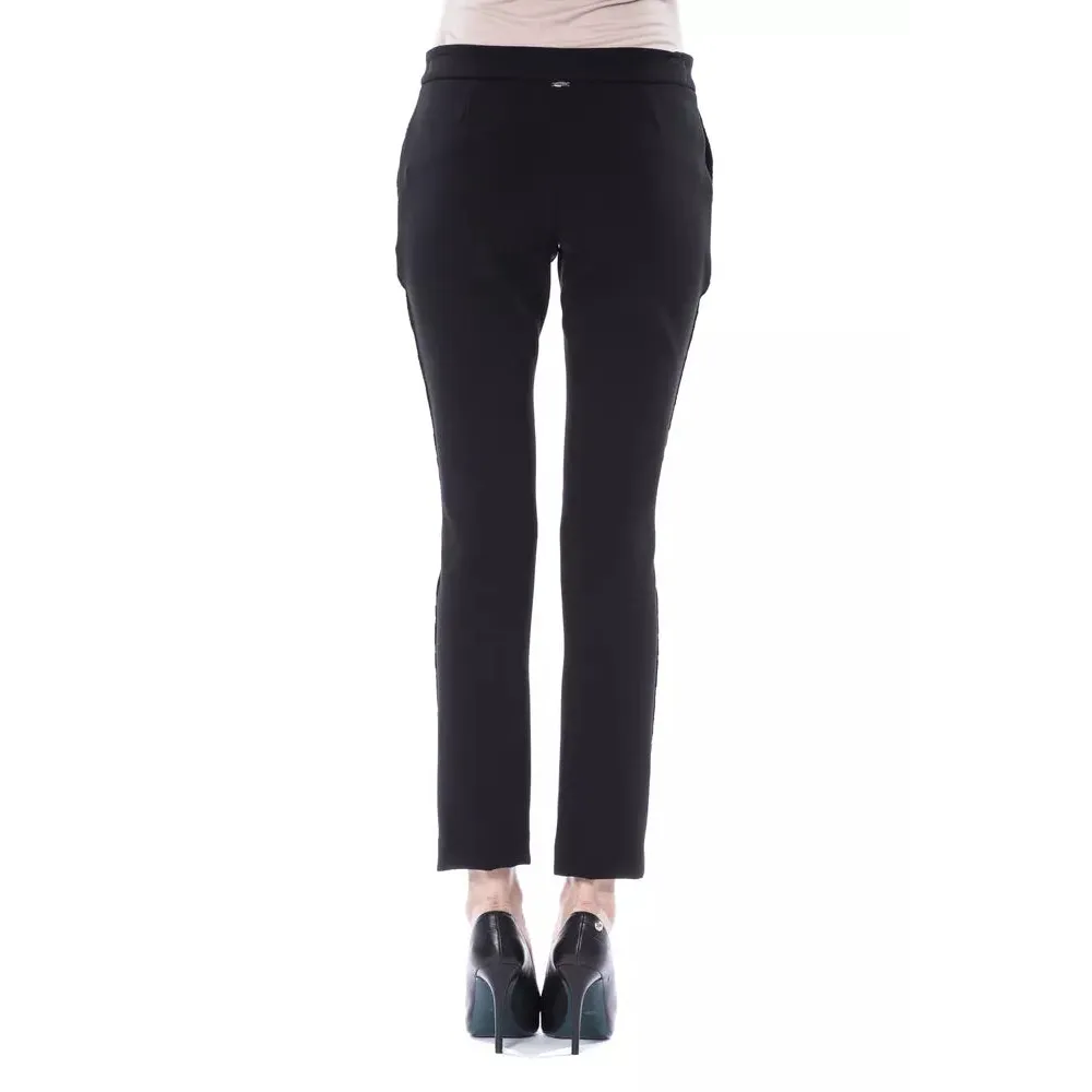 BYBLOS Black Marabou Women Pants