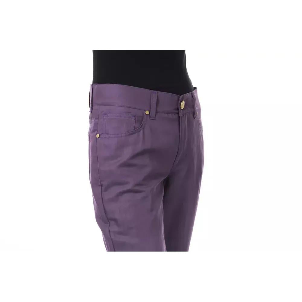 BYBLOS Purple Cotton Women Pant