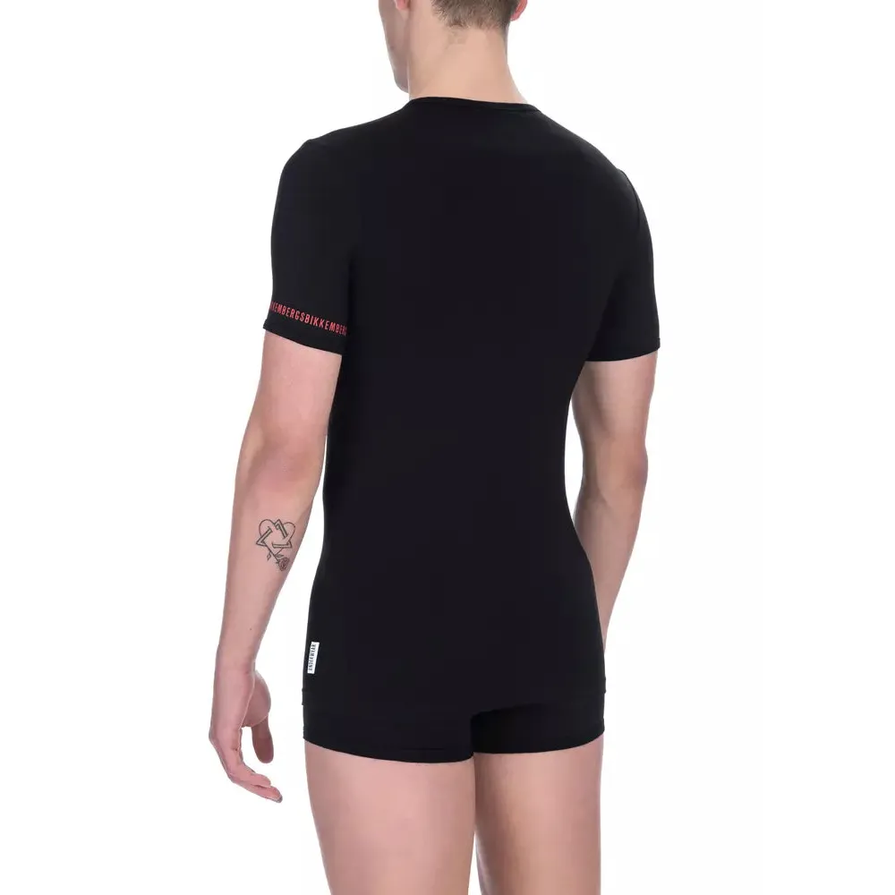 Bikkembergs Black Cotton Men T-Shirt Twin Pack