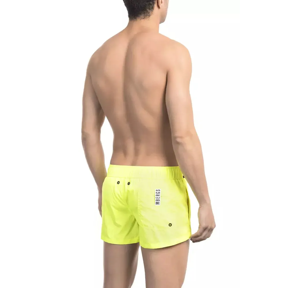 Bikkembergs Yellow Polyamide Men Swim Short