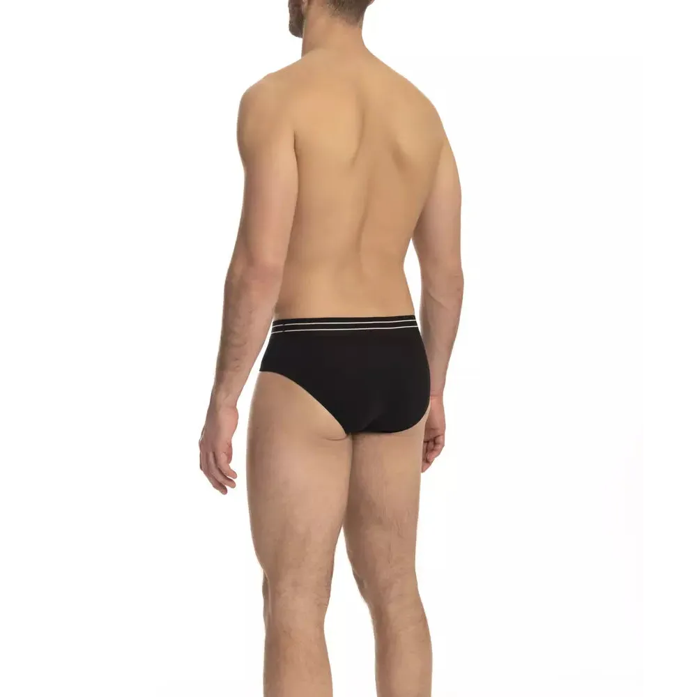 Cavalli Class Black Cotton Men's Underwear Trio Pack