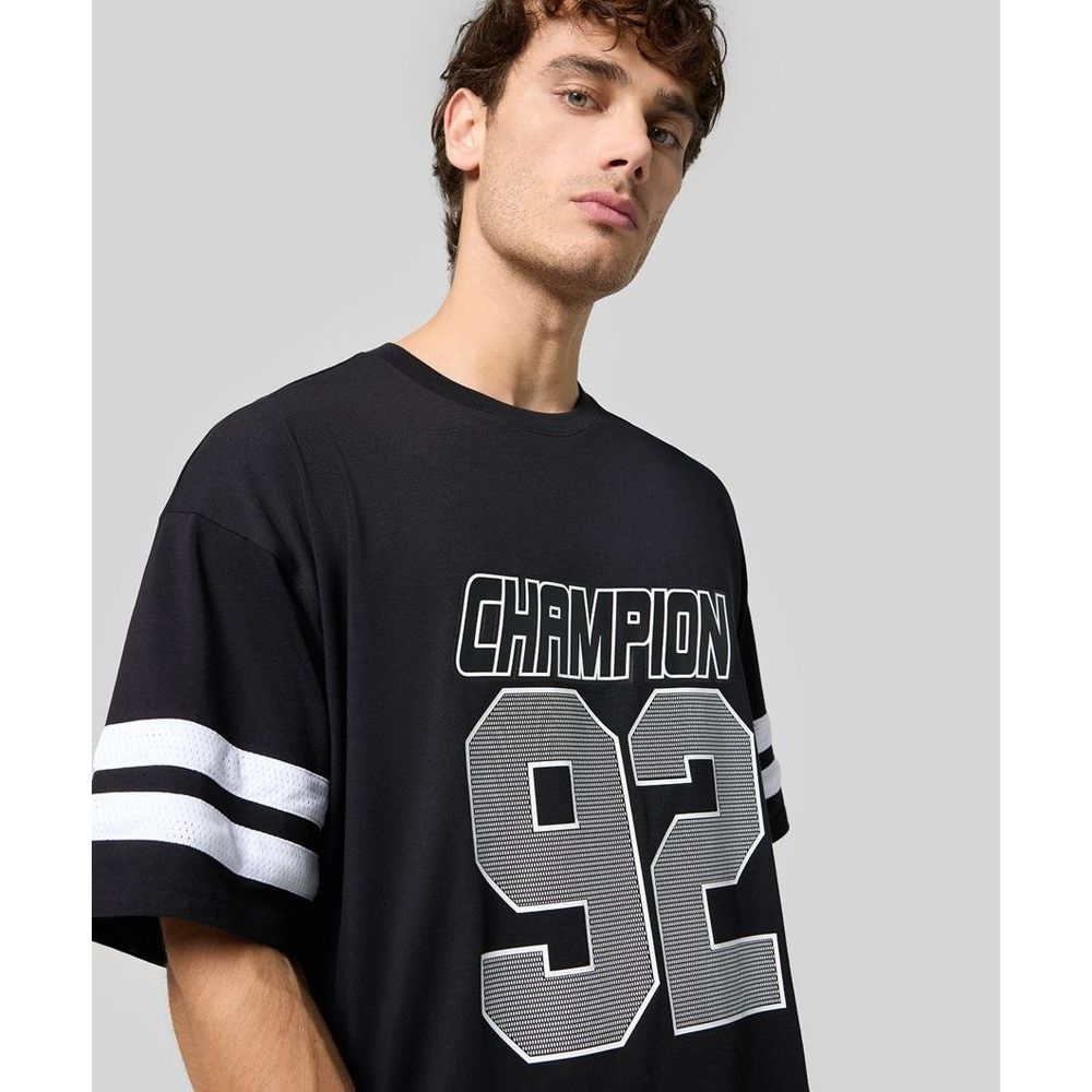 Champion Black Cotton T-Shirt