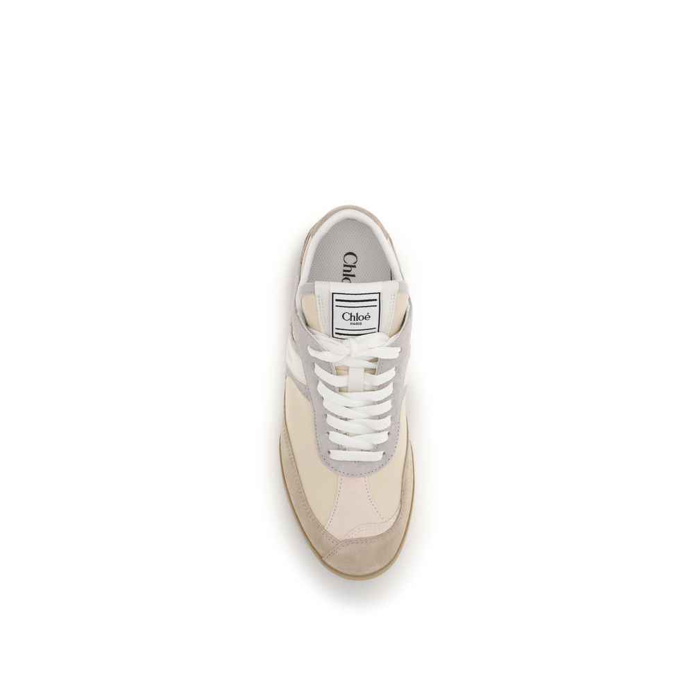 Chloé Gray Calf Leather Bos Taurus Athletic Sneakers