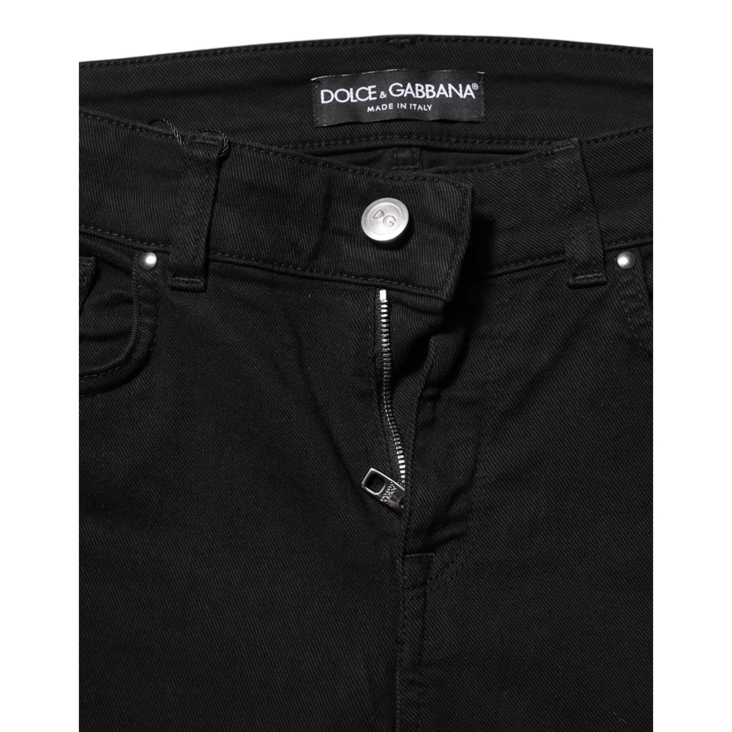 Dolce & Gabbana Black Cotton Casual Skinny Denim Jeans