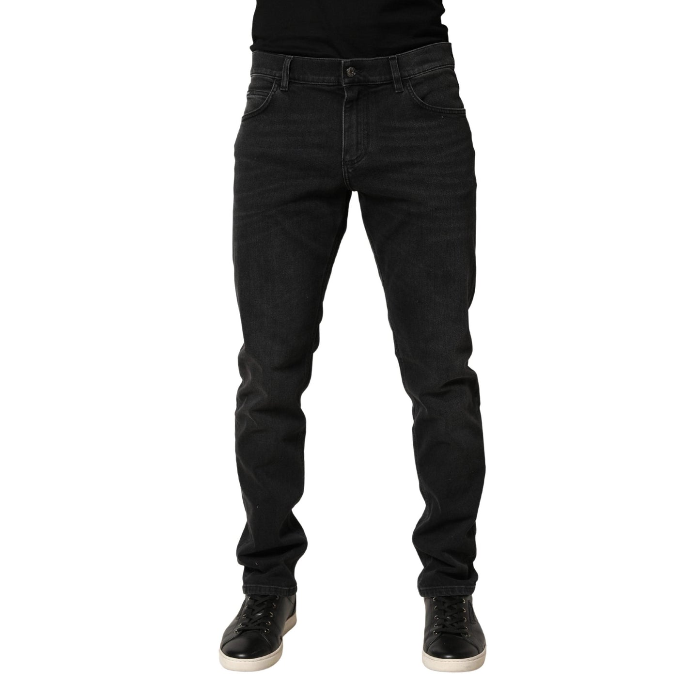 Dolce & Gabbana Black Cotton Stretch Regular SkinnyDenim Jeans