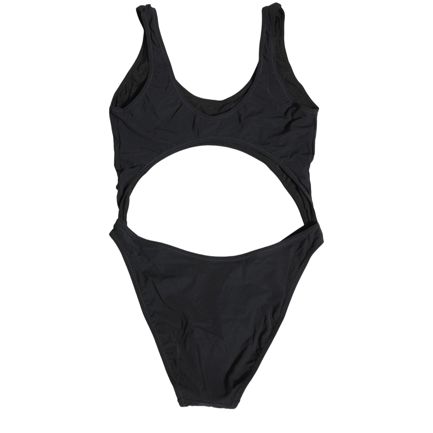 Dolce & Gabbana Black Cutout Logo One Piece Swimsuit Swimwear