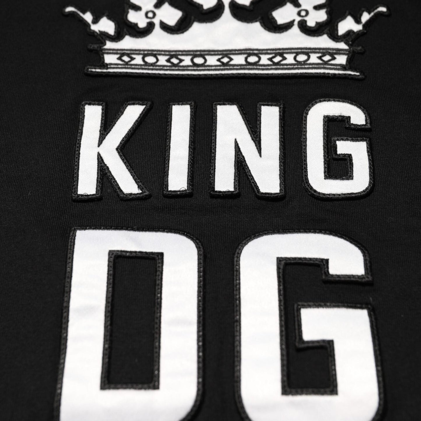 Dolce & Gabbana Black DG King Crown Cotton Crew Neck T-shirt