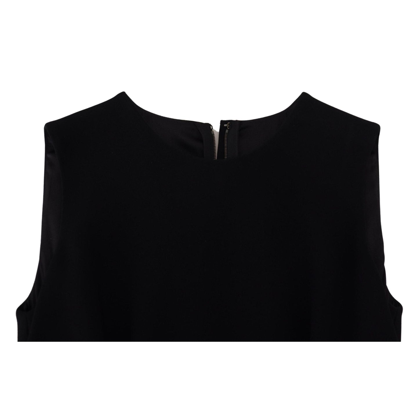 Dolce & Gabbana Black Dress Sheath Flare Viscose Dress