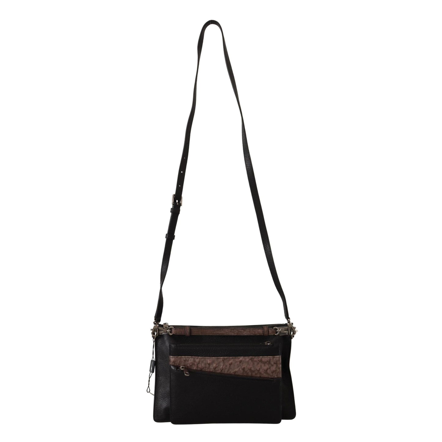 Dolce & Gabbana Black Exotic Leather Shoulder Sling Alta Sartoria Bag