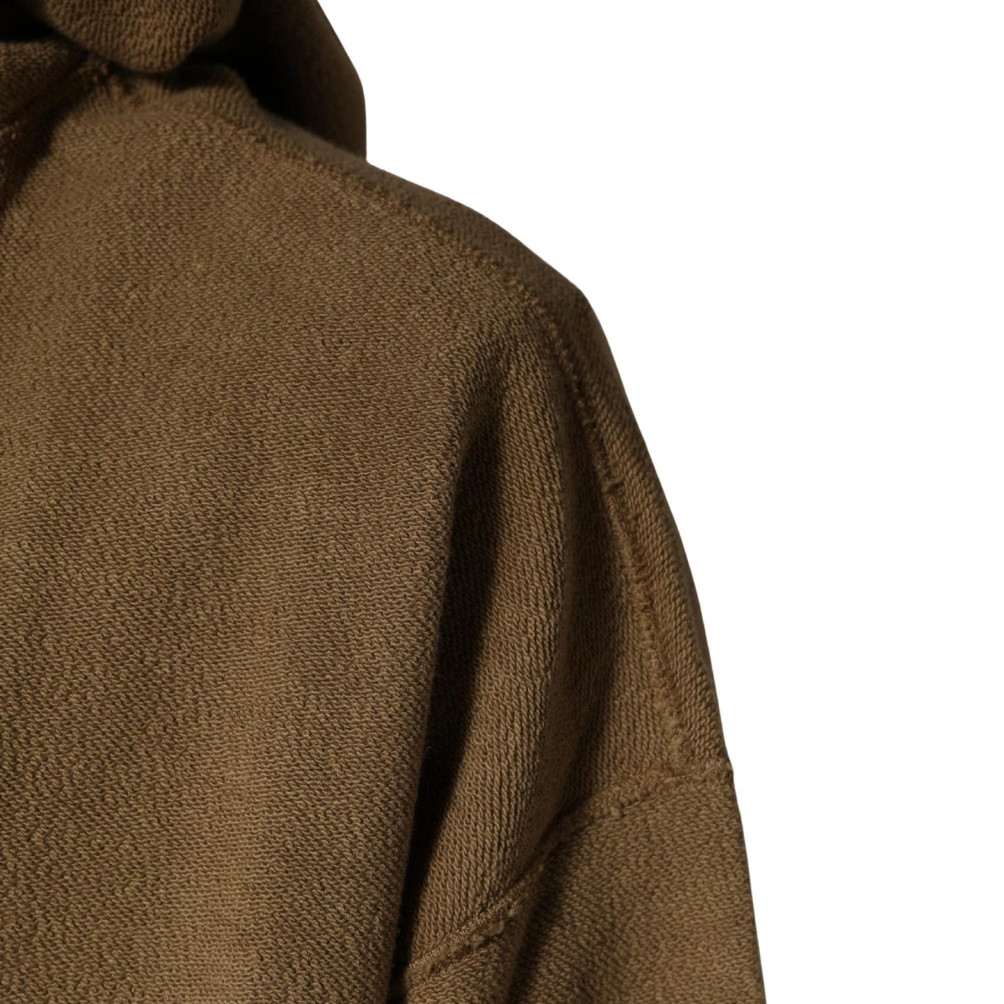 Dolce & Gabbana Brown Cotton Logo Coin Hooded Pullover Sweater