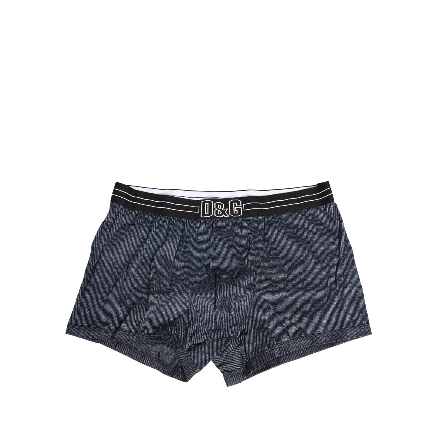 Dolce & Gabbana Dark Blue Logo Cotton Regular Boxer Underwear