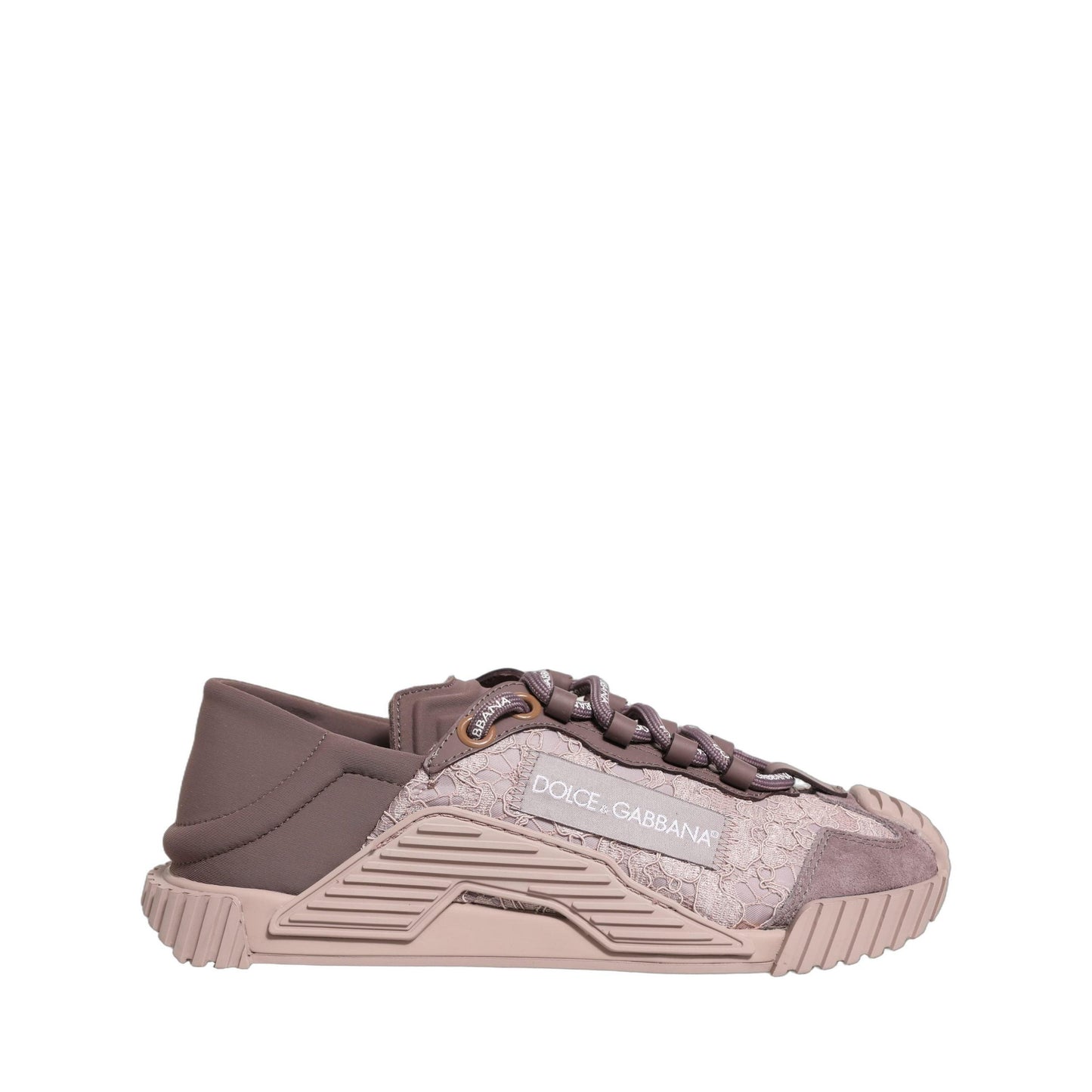 Dolce & Gabbana Pink Lace NS1 Low Top Sneaker Sports Shoes