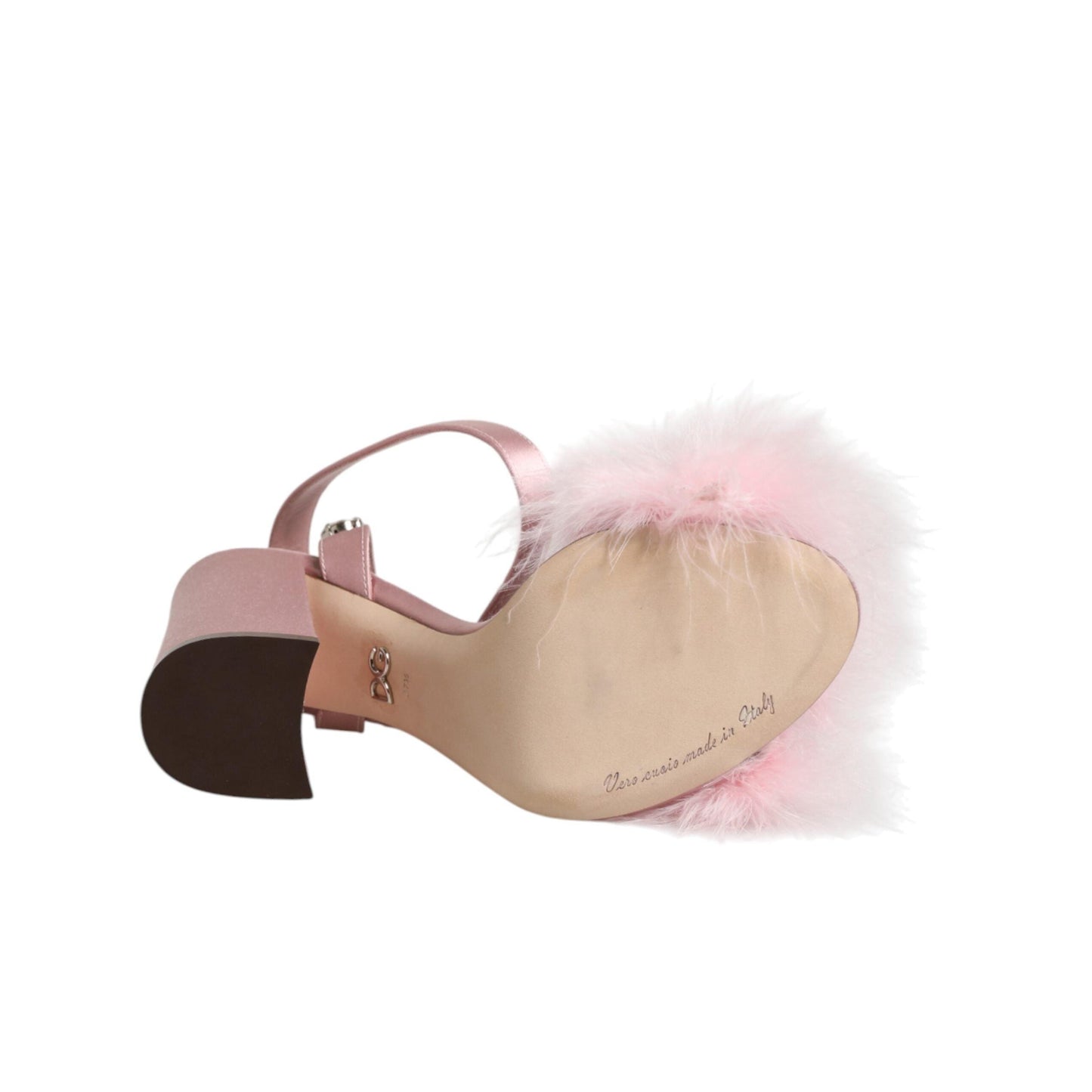 Dolce & Gabbana Pink Sequined Ankle Strap Sandals Shoes