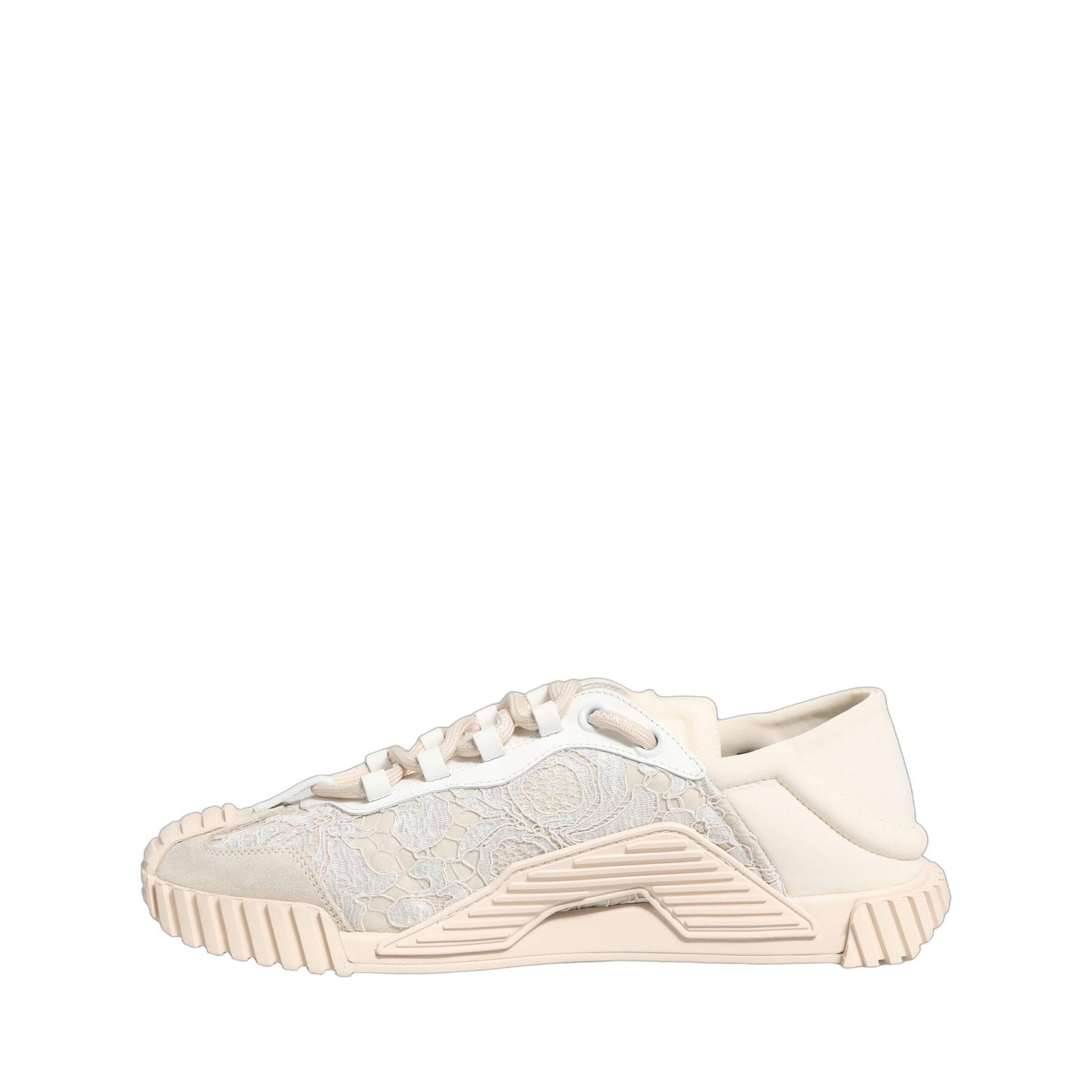 Dolce & Gabbana White Lace NS1 Low Top Sneaker Sports Shoes
