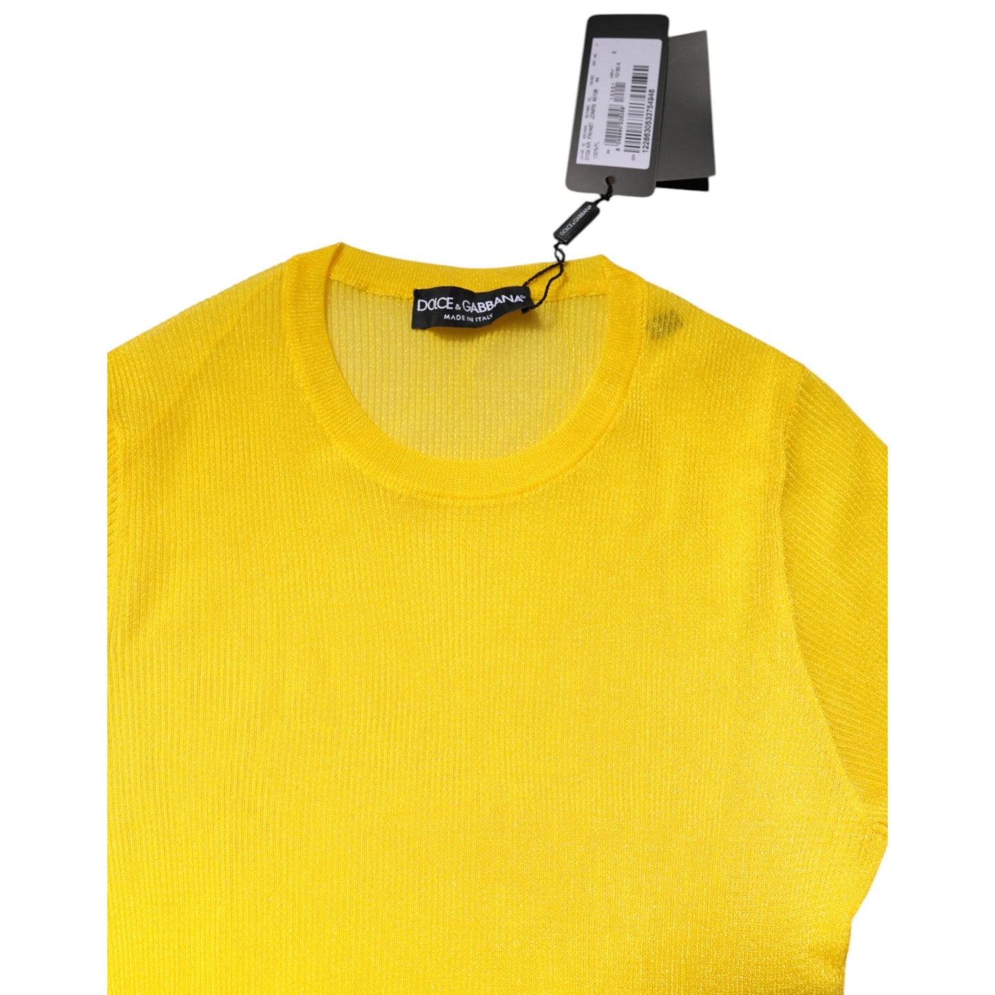 Dolce & Gabbana Yellow Polyester Women Pullover Top Sweater