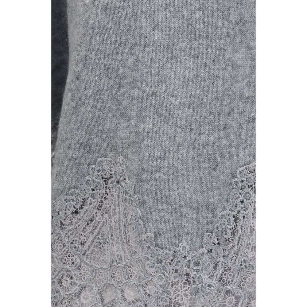 Ermanno Scervino Gray Cashmere Sweater