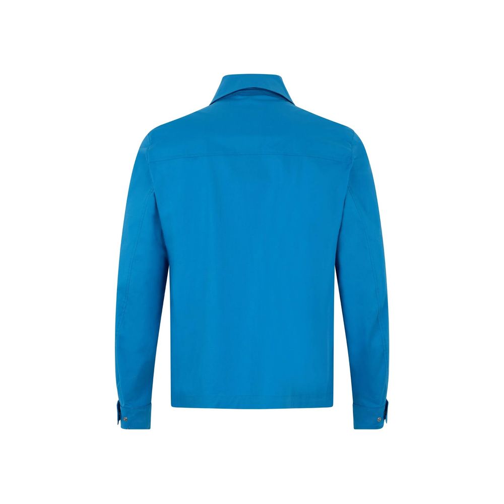 Herno Blue Cotton Full-Length Jacket