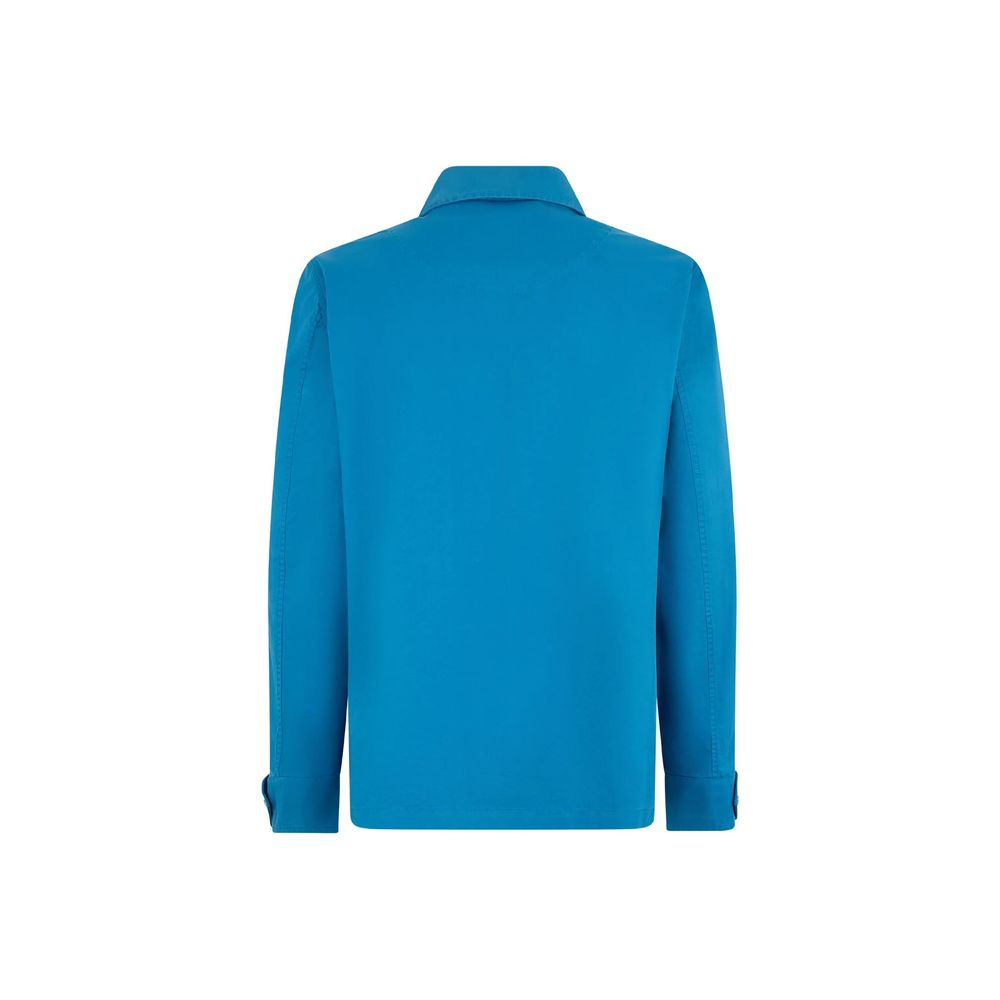 Herno Blue Cotton Full-Length Jacket