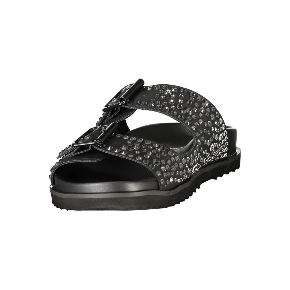 Laura Biagiotti Black Polyurethane Women's Slipper