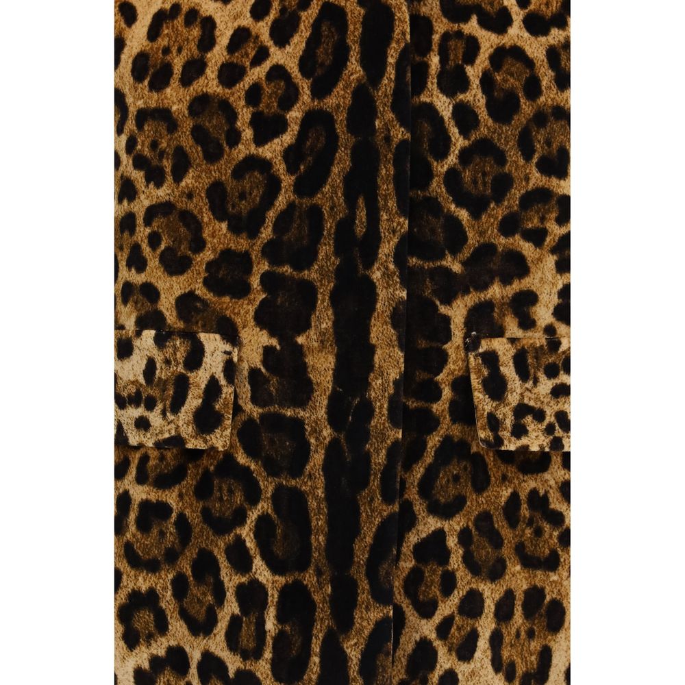 Max Mara Brown Cotton Full-Length Jacket