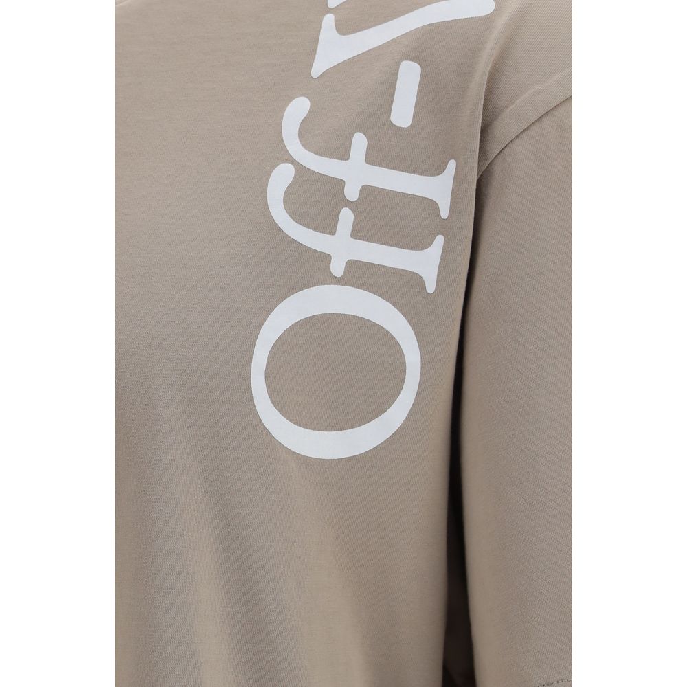 Off-White Beige Cotton T-Shirt