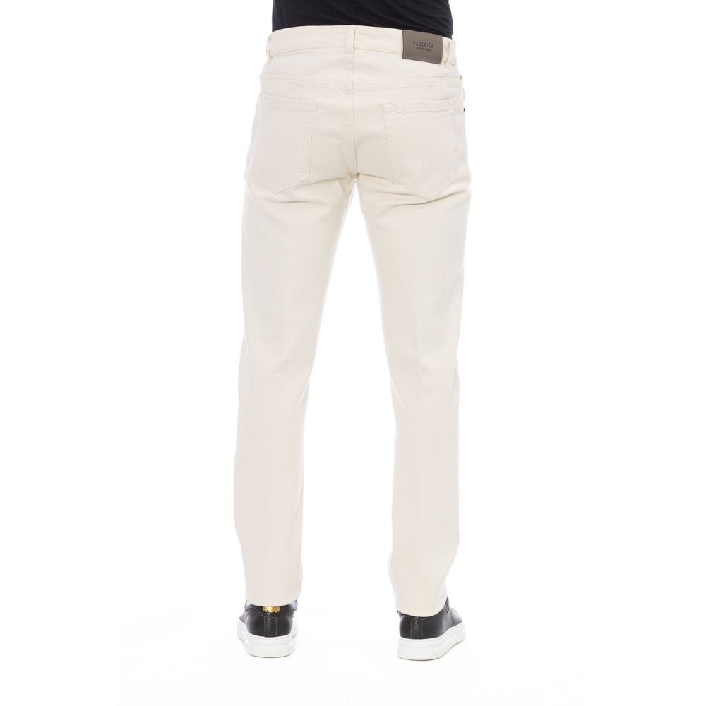 Peserico Bianco Cotton Men Pant