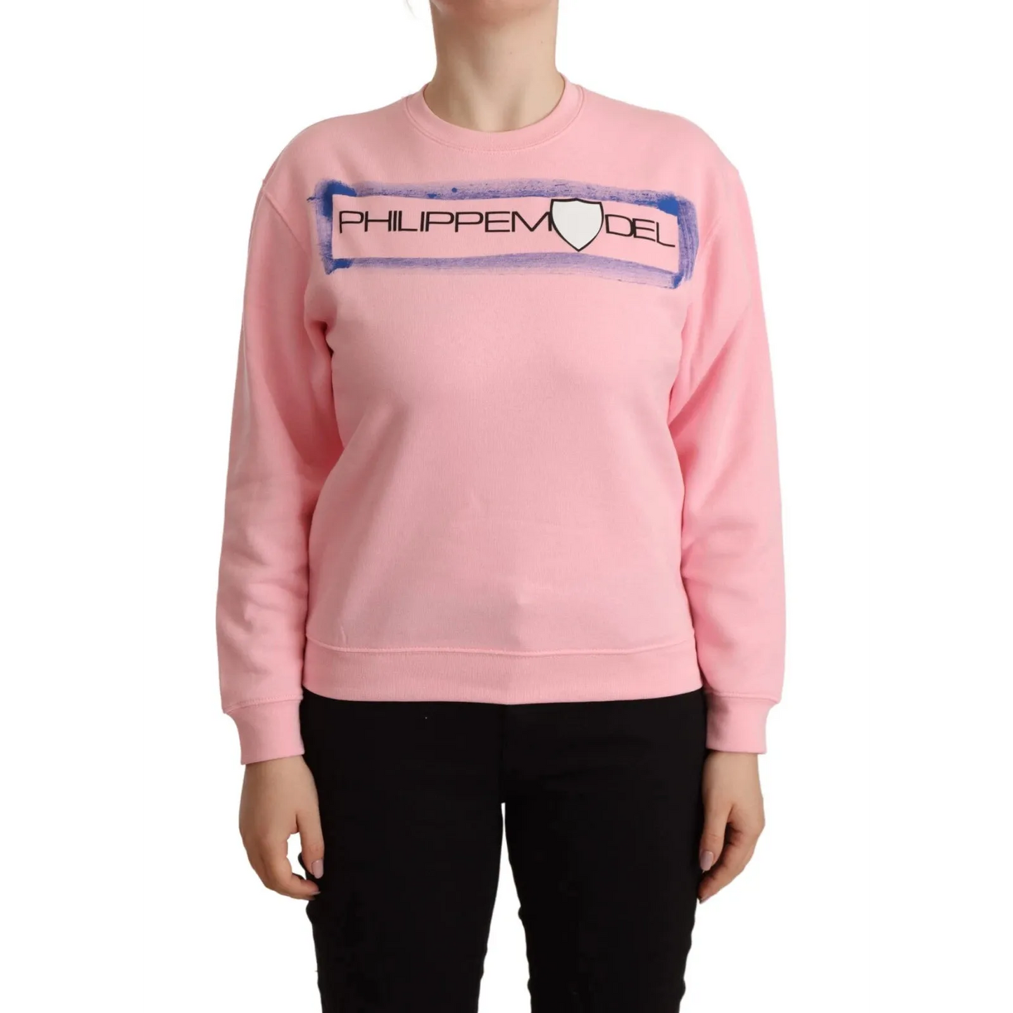 Philippe Model Pink Printed Long Sleeves Pullover Sweater