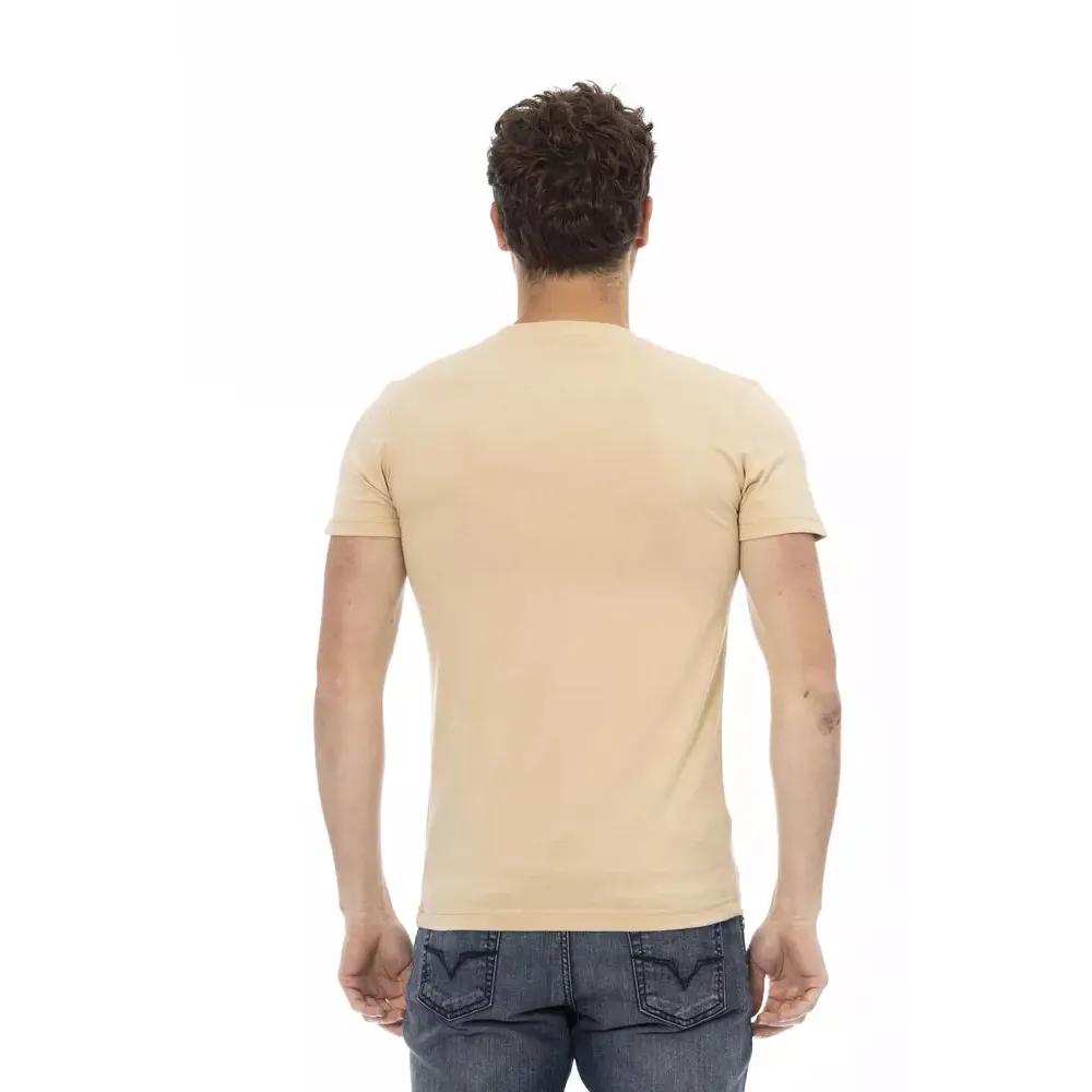 Trussardi Action Beige Cotton Men's T-Shirt