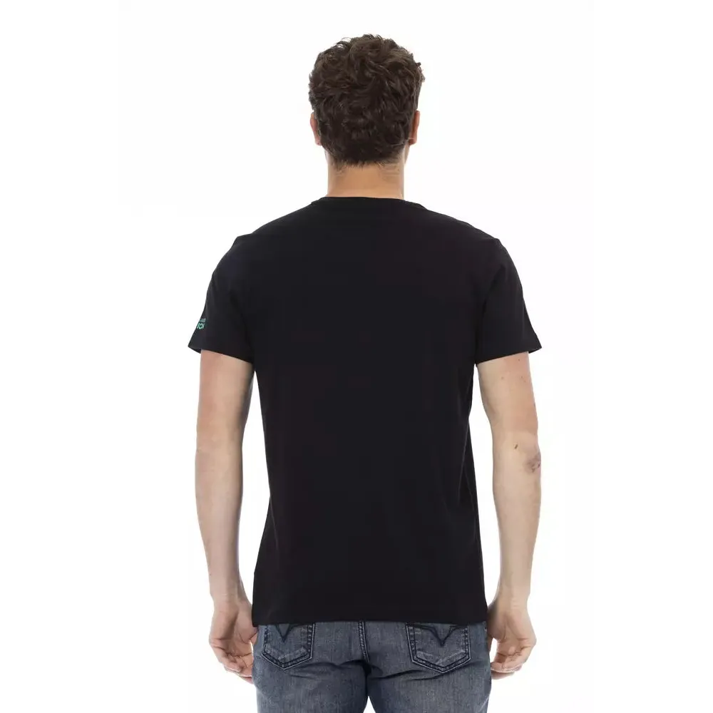 Trussardi Action Black Cotton Men T-Shirt