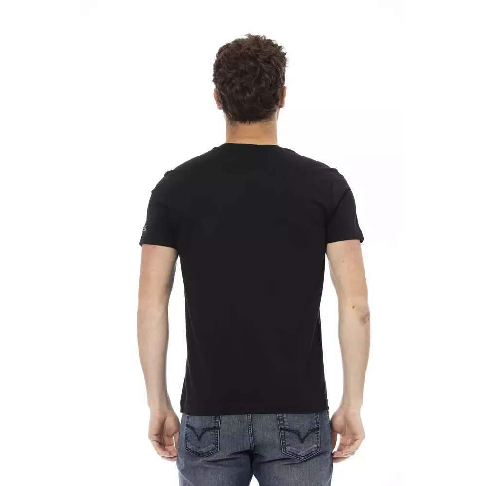 Trussardi Action Black Cotton Men T-Shirt