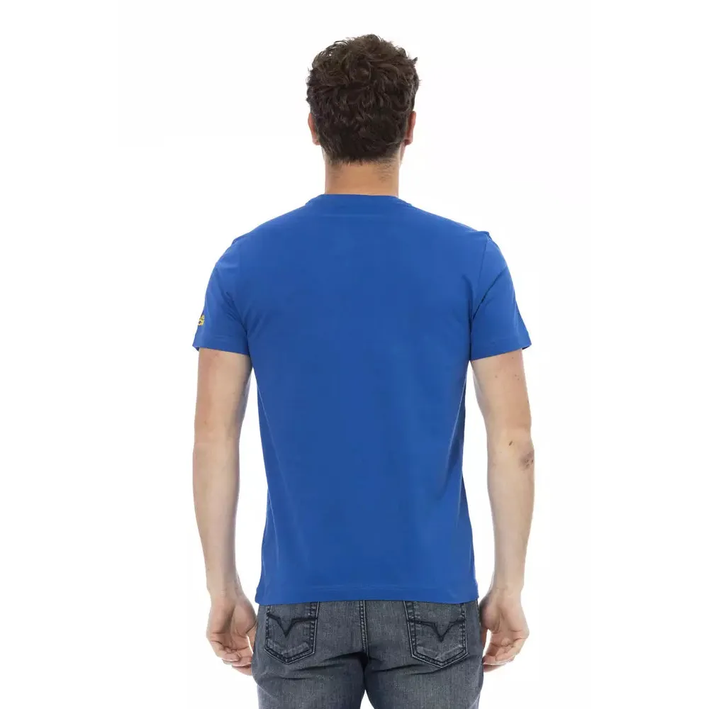 Trussardi Action Blue Cotton Men T-Shirt