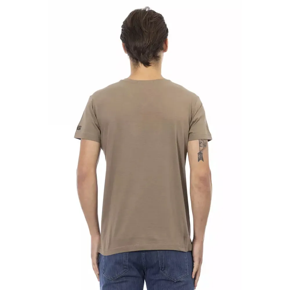 Trussardi Action Brown Cotton Men T-Shirt
