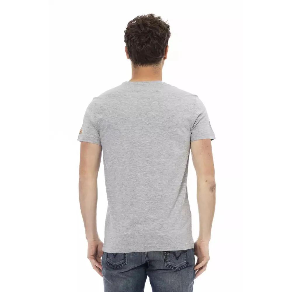 Trussardi Action Gray Cotton Men T-Shirt