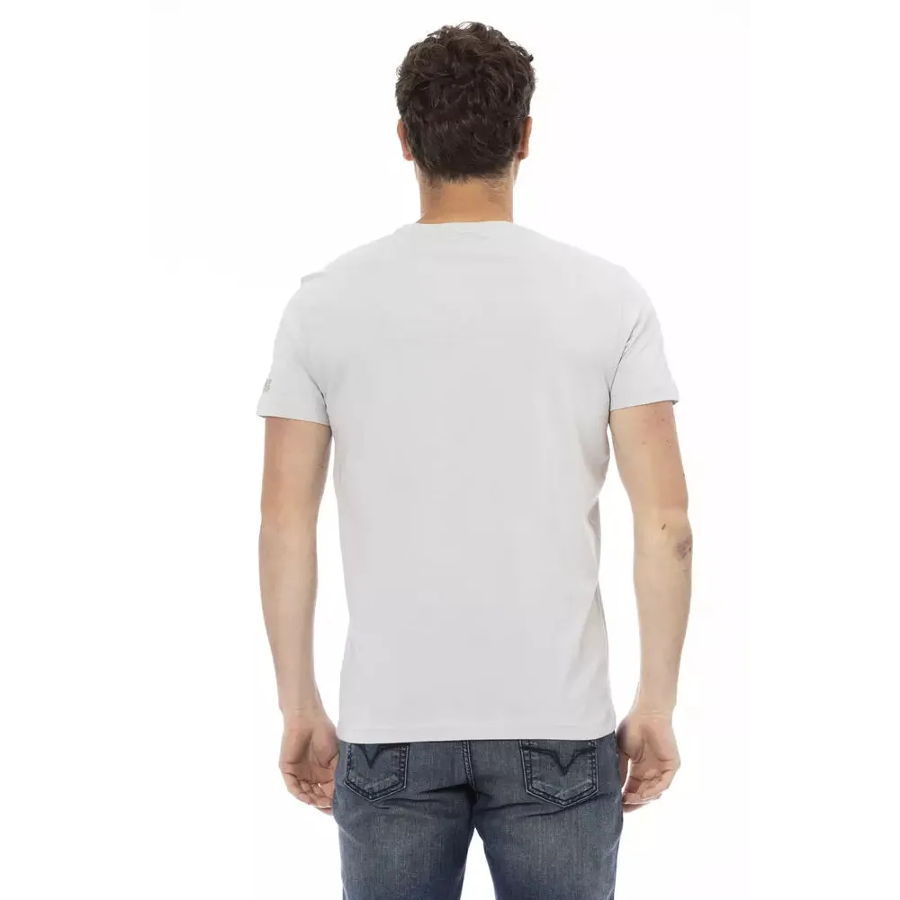 Trussardi Action Gray Cotton Men T-Shirt