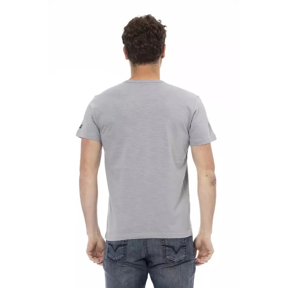 Trussardi Action Gray Cotton Men T-Shirt