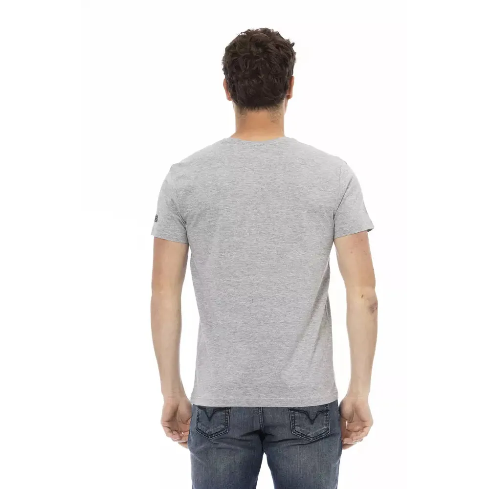 Trussardi Action Gray Cotton Men T-Shirt