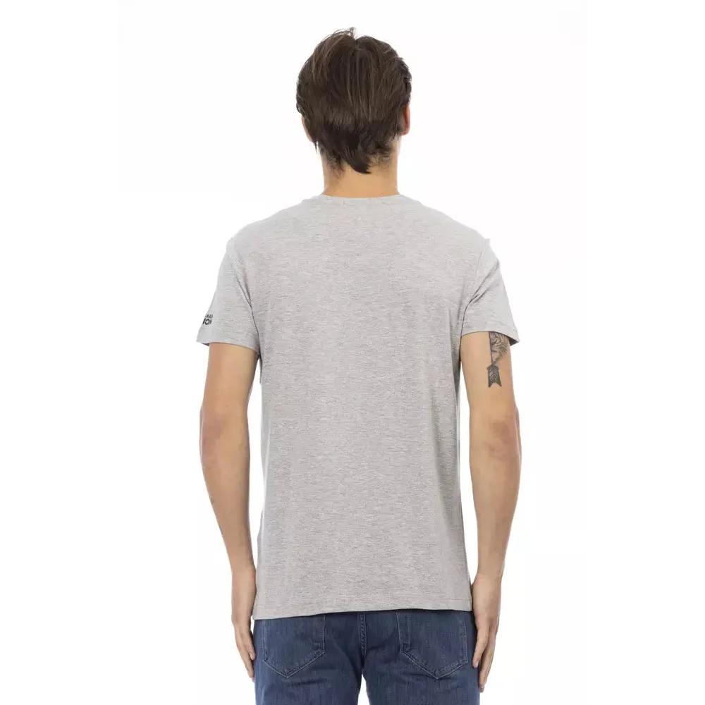 Trussardi Action Gray Cotton Men T-Shirt