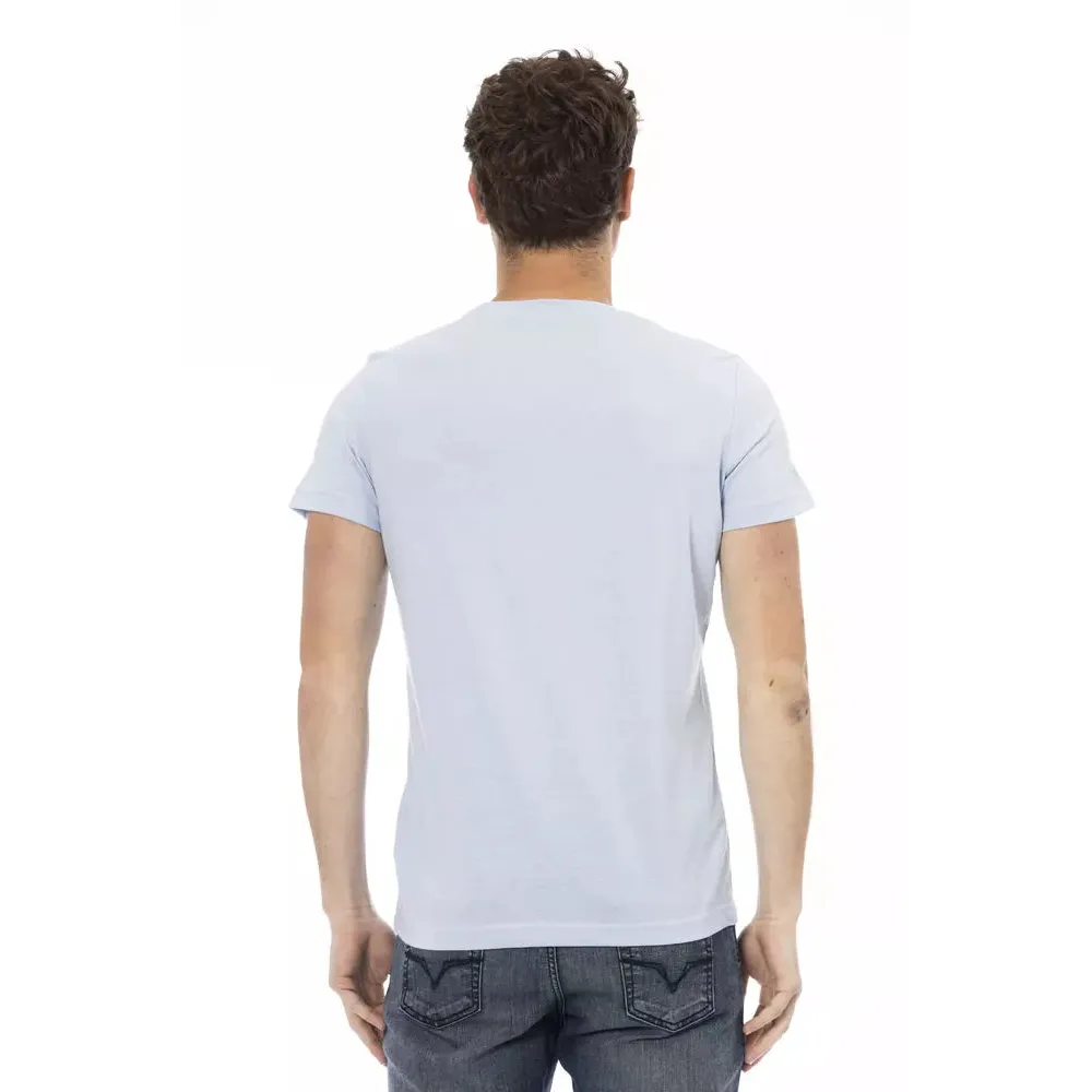 Trussardi Action Light Blue Cotton Men T-Shirt