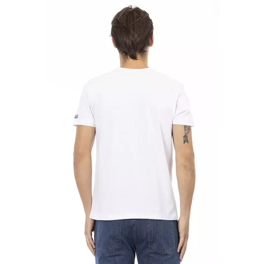 Trussardi Action White Cotton Men T-Shirt