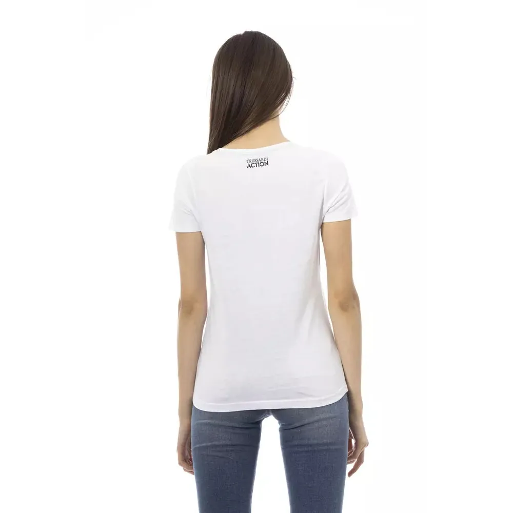 Trussardi Action White Cotton Women T-Shirt