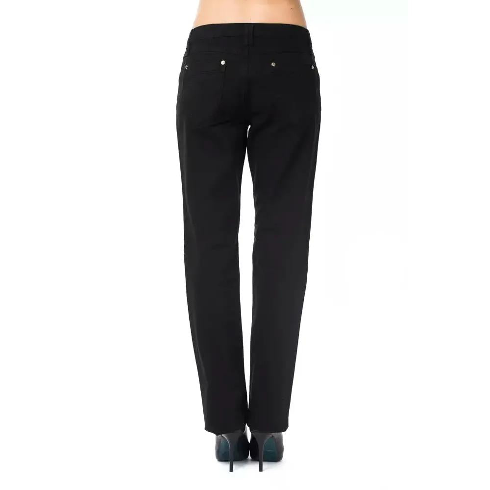 Ungaro Fever Black Cotton Women's Pants