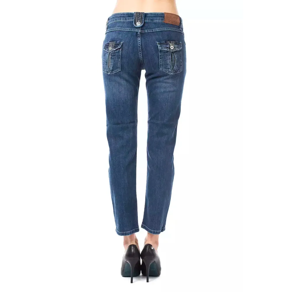 Ungaro Fever Light Blue Cotton Women Jeans